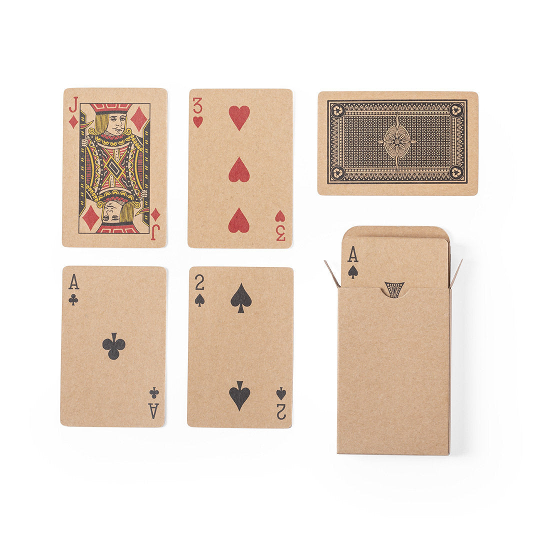 Poker speelkaarten Trebol beige onbedrukt