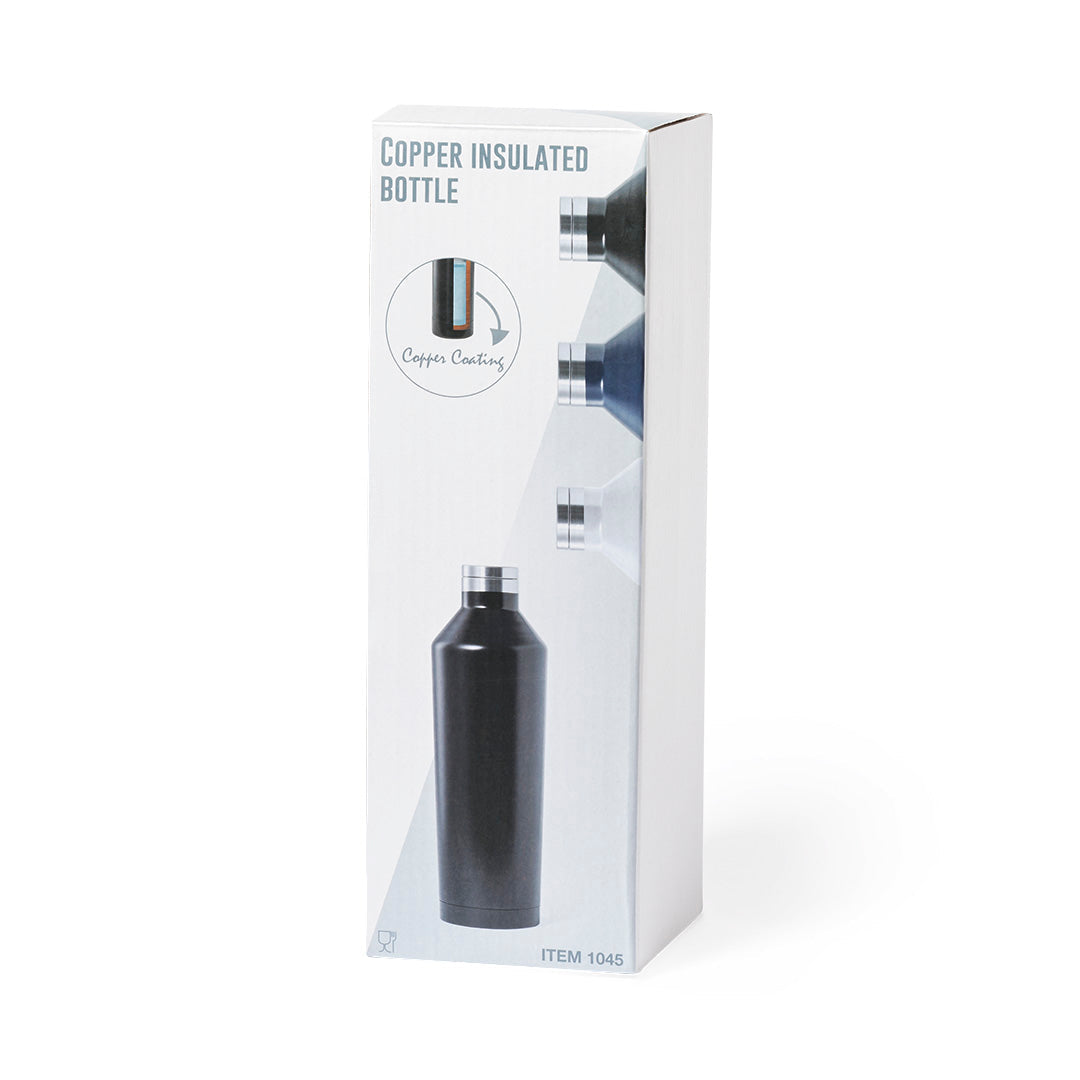Geïsoleerde fles Gristel donkerblauw Graveren