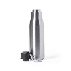 Geïsoleerde fles Higrit zilver onbedrukt