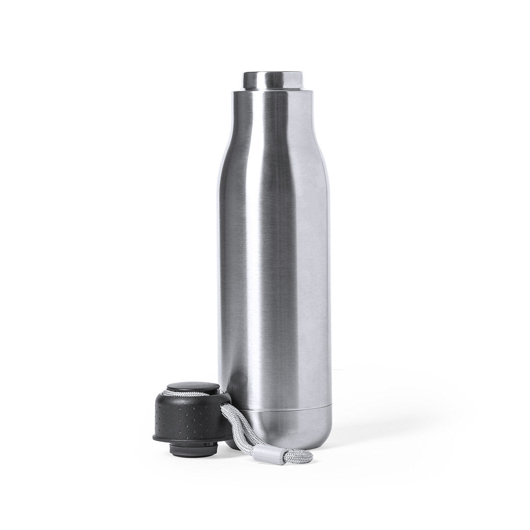 Geïsoleerde fles Higrit zilver onbedrukt