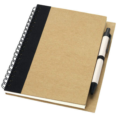 Priestly A6 notitieboek met pen zwart 2 kleuren tp 9657