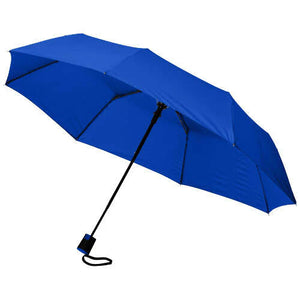 Wali 3 sectie automatische paraplu donkerblauw 1 kleur zd 13145
