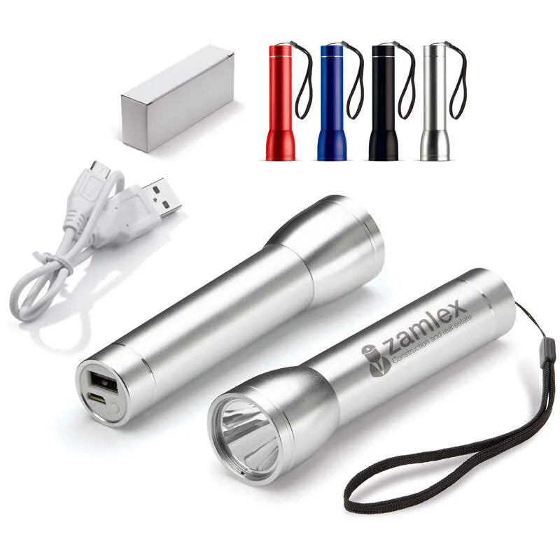 Powerbank zaklamp 2200MAH bedrukken