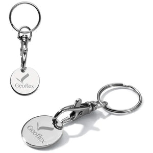 Sleutelhanger Winkelwagenmuntje met logo