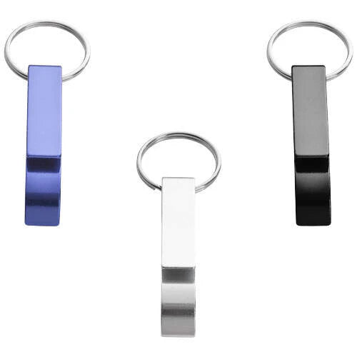Tao sleutelhanger met opener zwart onbedrukt 12306