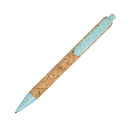 MADEIRA balpen kurk/tarwestro lichtblauw 2 kleuren 7388