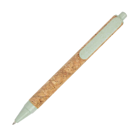 MADEIRA balpen kurk/tarwestro lichtblauw onbedrukt 7389