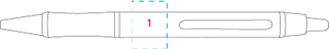 SICILIA balpen metaal donkergroen 3 kleuren 11189