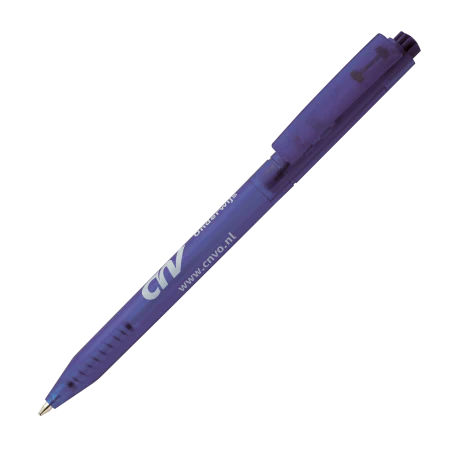 HALLIGEN balpen transparant donkerblauw 2 kleuren 4767