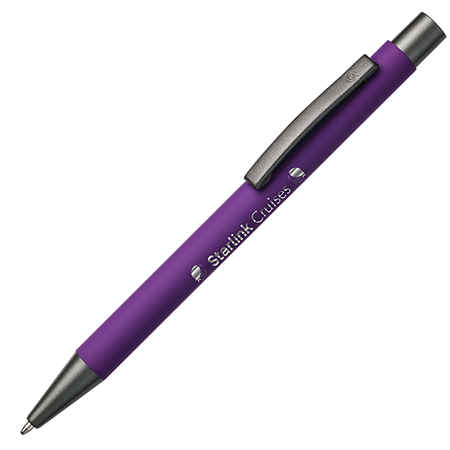 BARBADOS soft touch pen lila Graveren 1329