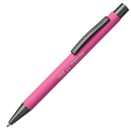 BARBADOS soft touch pen donkergrijs Graveren 1324