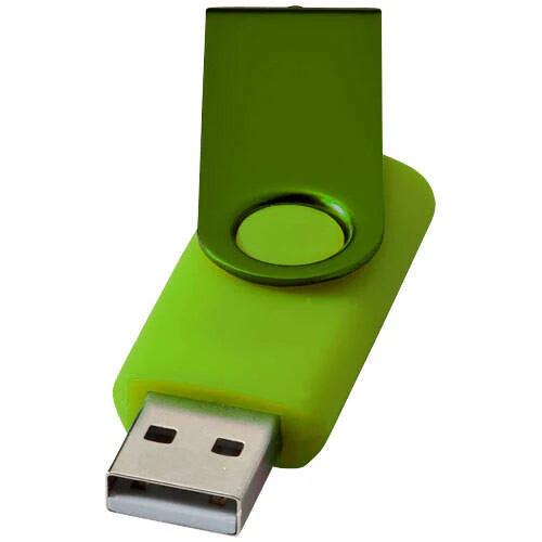 Rotate metallic USB 4GB zwart 4 kleuren tp 10079