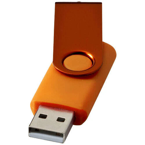 Rotate metallic USB 4GB zwart 1 kleur zd 10076