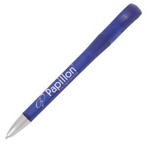 DUBAI balpen transparant donkerblauw 2 kleuren 3239