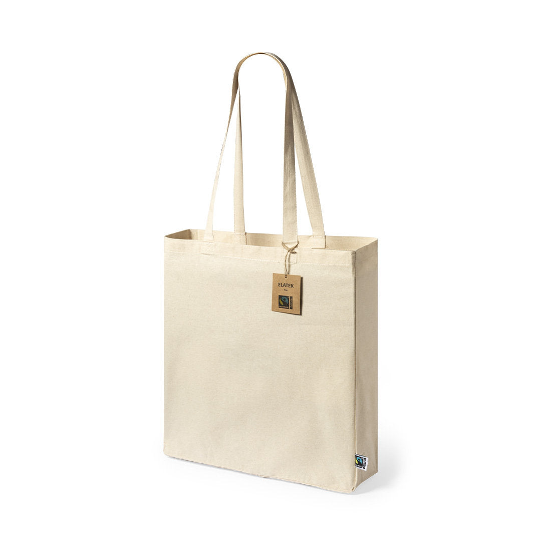 Tas Elatek Fairtrade naturel 2 kleuren