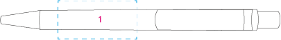 DOT D1 - CCR balpen petrol 2 kleuren 2864