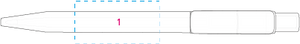 PIXEL PX 40 - FROST balpen geel onbedrukt 9353