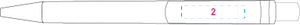 DOT D1 - GOM KF CR balpen geel 1 kleur 2887