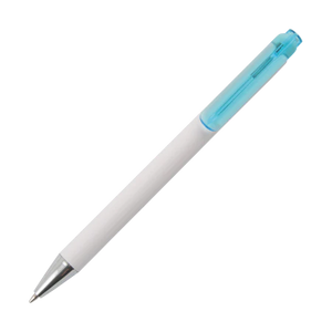 MANHATTAN balpen met transparante clip donkerblauw 3 kleuren 7650