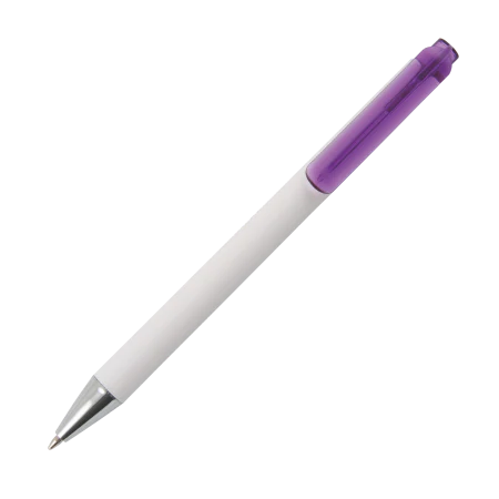 MANHATTAN balpen met transparante clip 72u roze 1 kleur 7647