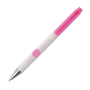 MANHATTAN balpen met transparante clip full colour bedrukt lichtgrijs Full colour 7659