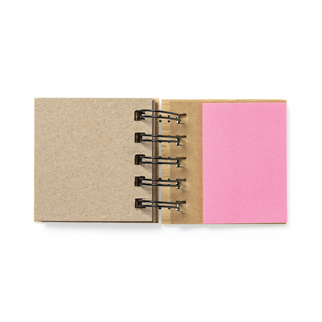 Plaknotitieblok Feros hout 2 kleuren