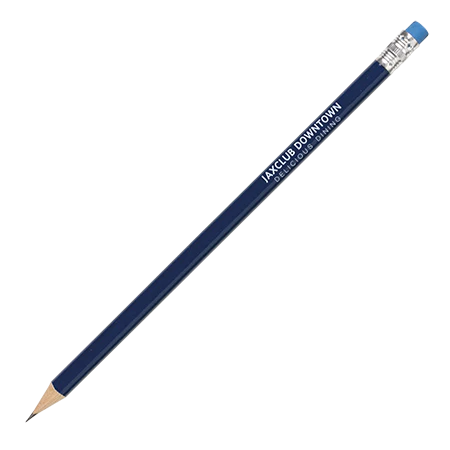 SABA potlood met gum en geslepen punt donkerblauw onbedrukt 10605