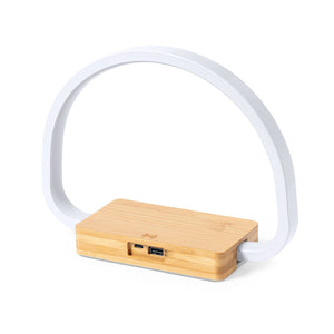 Ladrum-opladerlamp hout onbedrukt