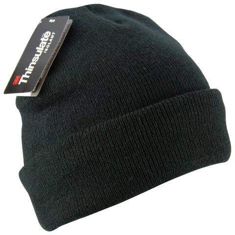 Gebreide wintermuts met label bedrukken
