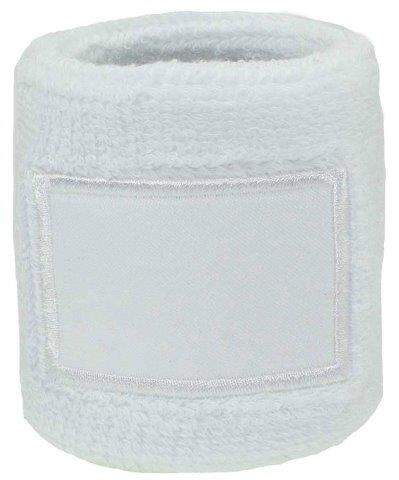 Zweetband pols met label blauw 1 kleur tr 13925