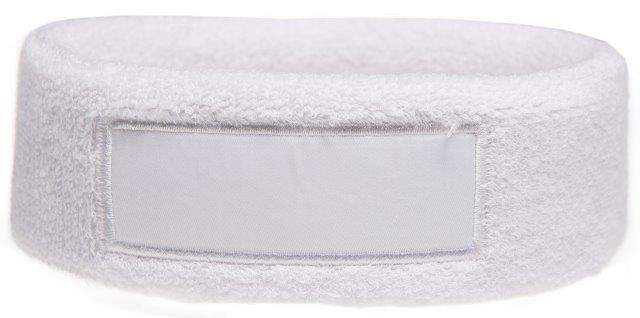 Hoofdband met label blauw 1 kleur tr 5182