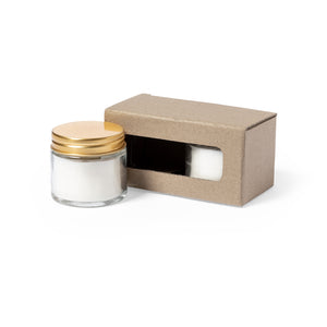 Aromatische kaarsenset Kesha beige onbedrukt