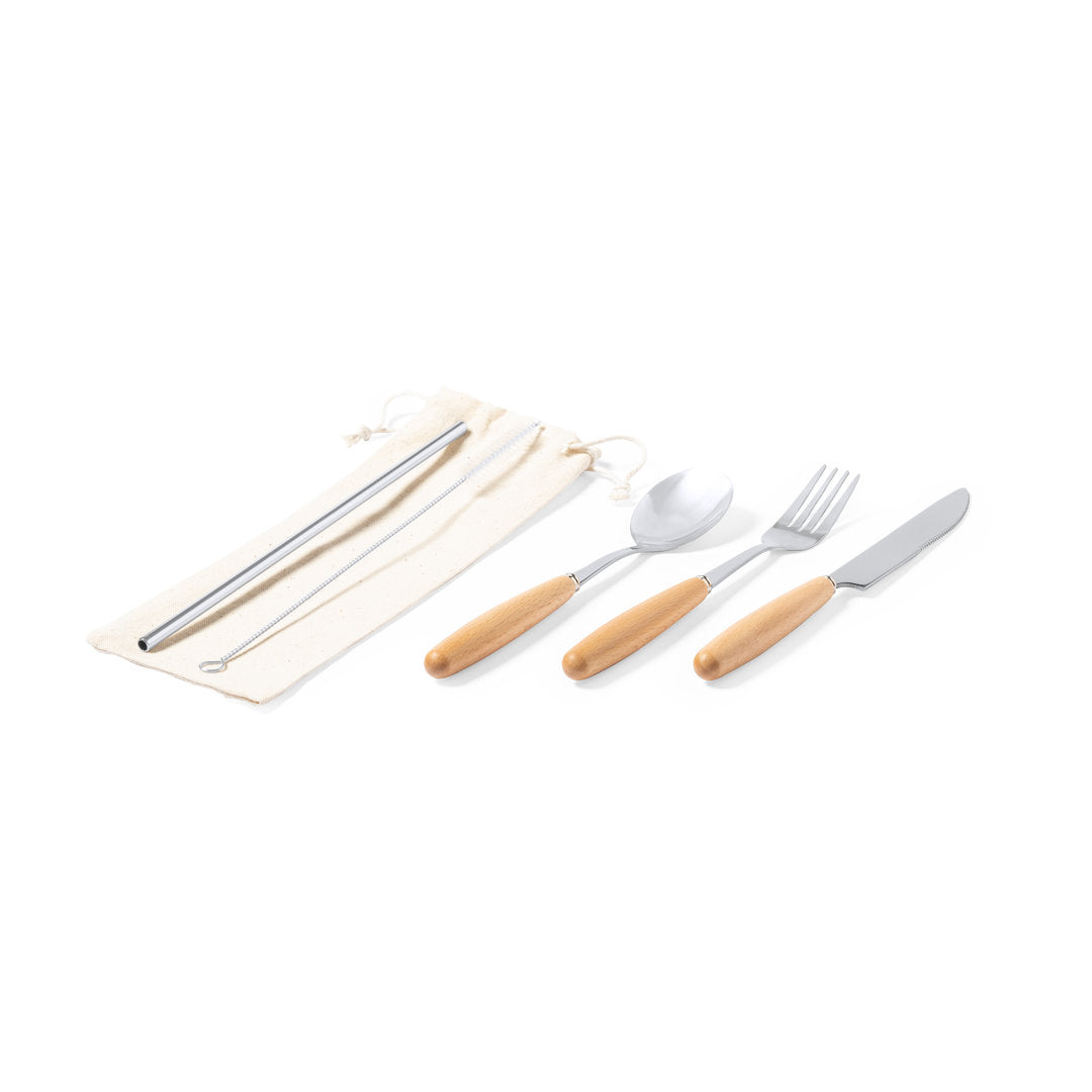 Bestekset Basuky beige onbedrukt