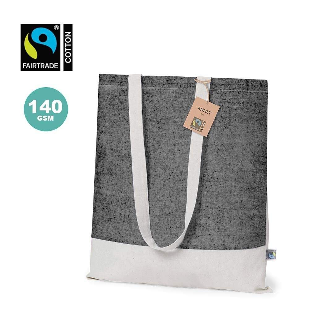 Fairtrade tas Annet beige onbedrukt 3714
