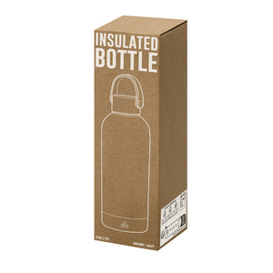 Geïsoleerde fles Breidy donkerblauw 1 kleur
