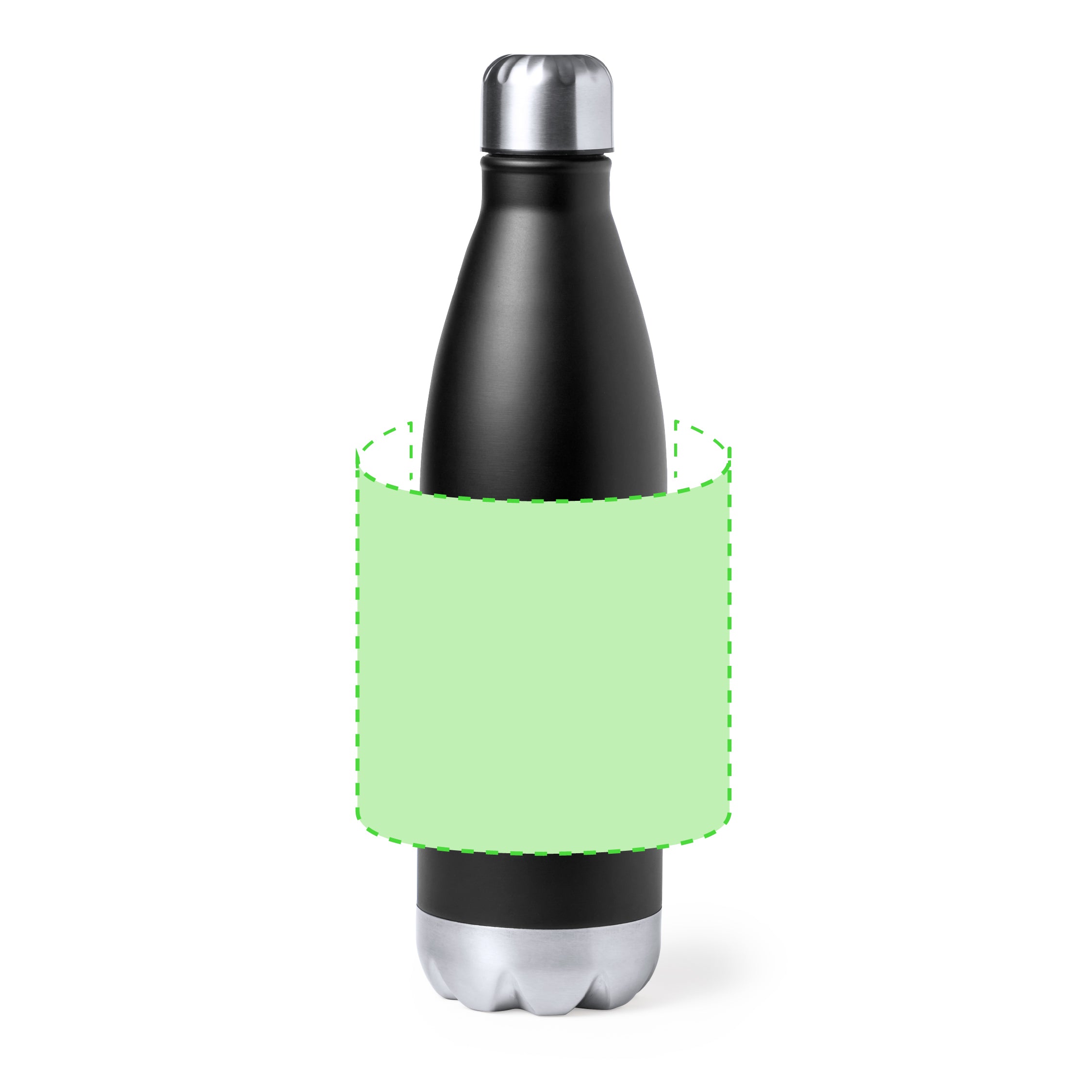 Geïsoleerde fles Willy zwart 1 kleur