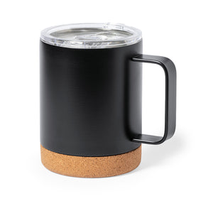 Geïsoleerde mok Loret zwart 1 kleur