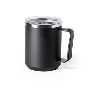 Geïsoleerde mok Tikam zwart 1 kleur