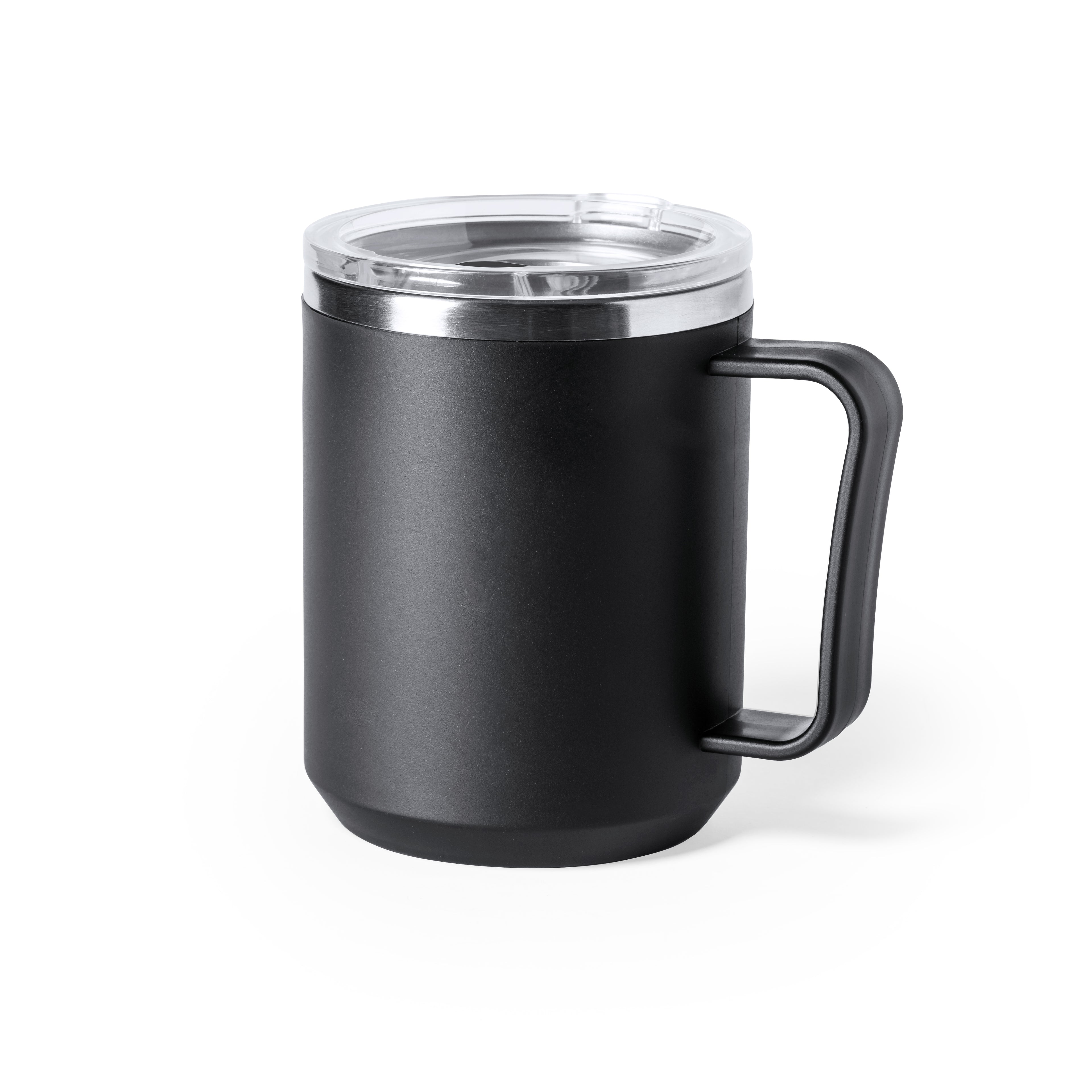 Geïsoleerde mok Tikam zwart 1 kleur