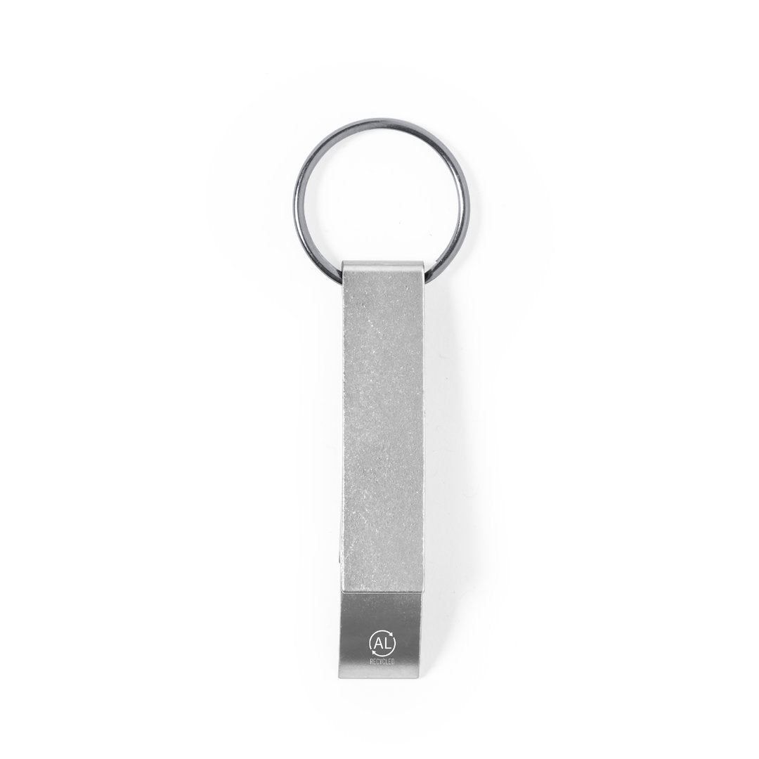 Opener Sleutelring Mixe blauw Graveren