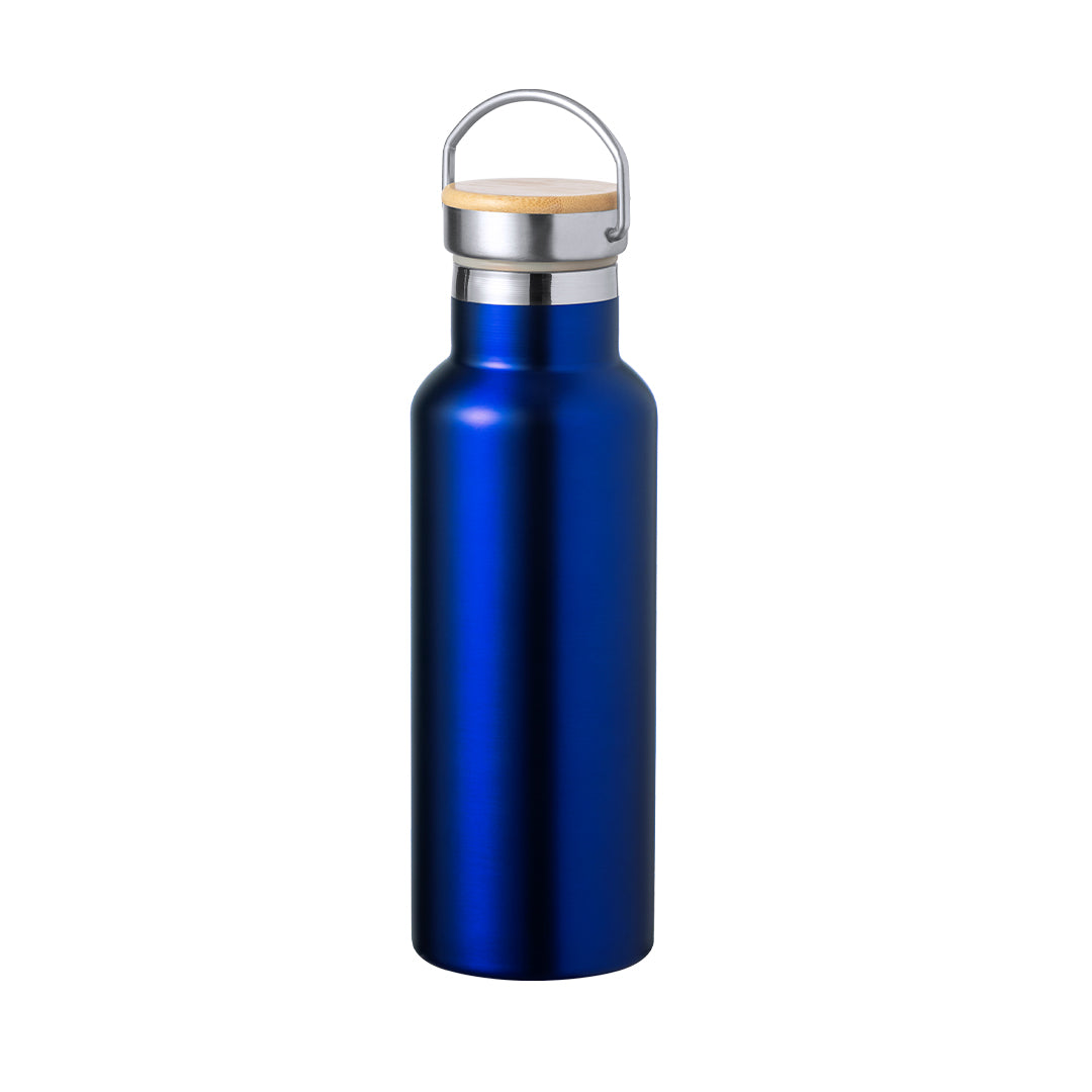 Geïsoleerde fles Naxel blauw Graveren