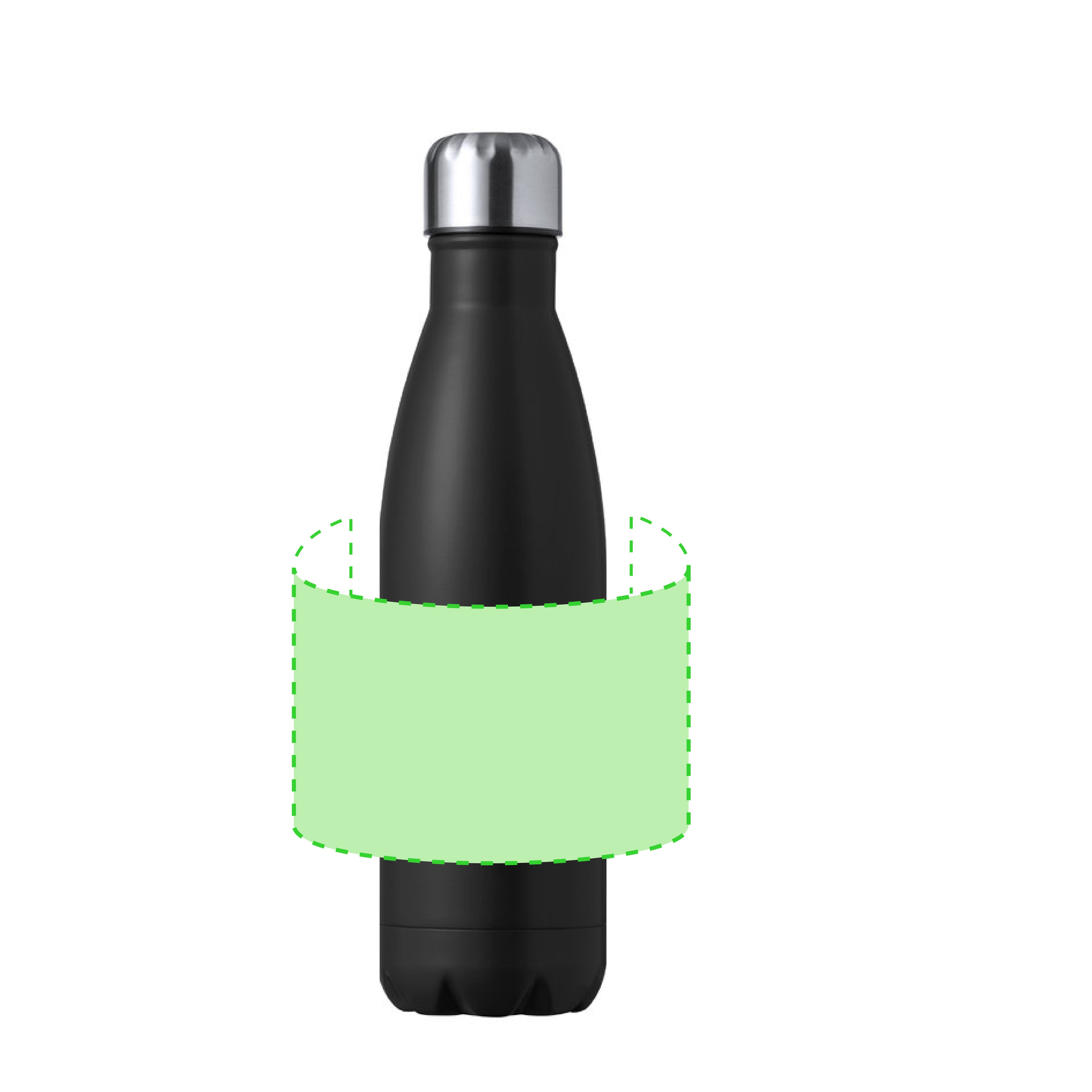 Geïsoleerde fles Liyar zwart Graveren