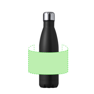 Geïsoleerde fles Liyar zwart onbedrukt