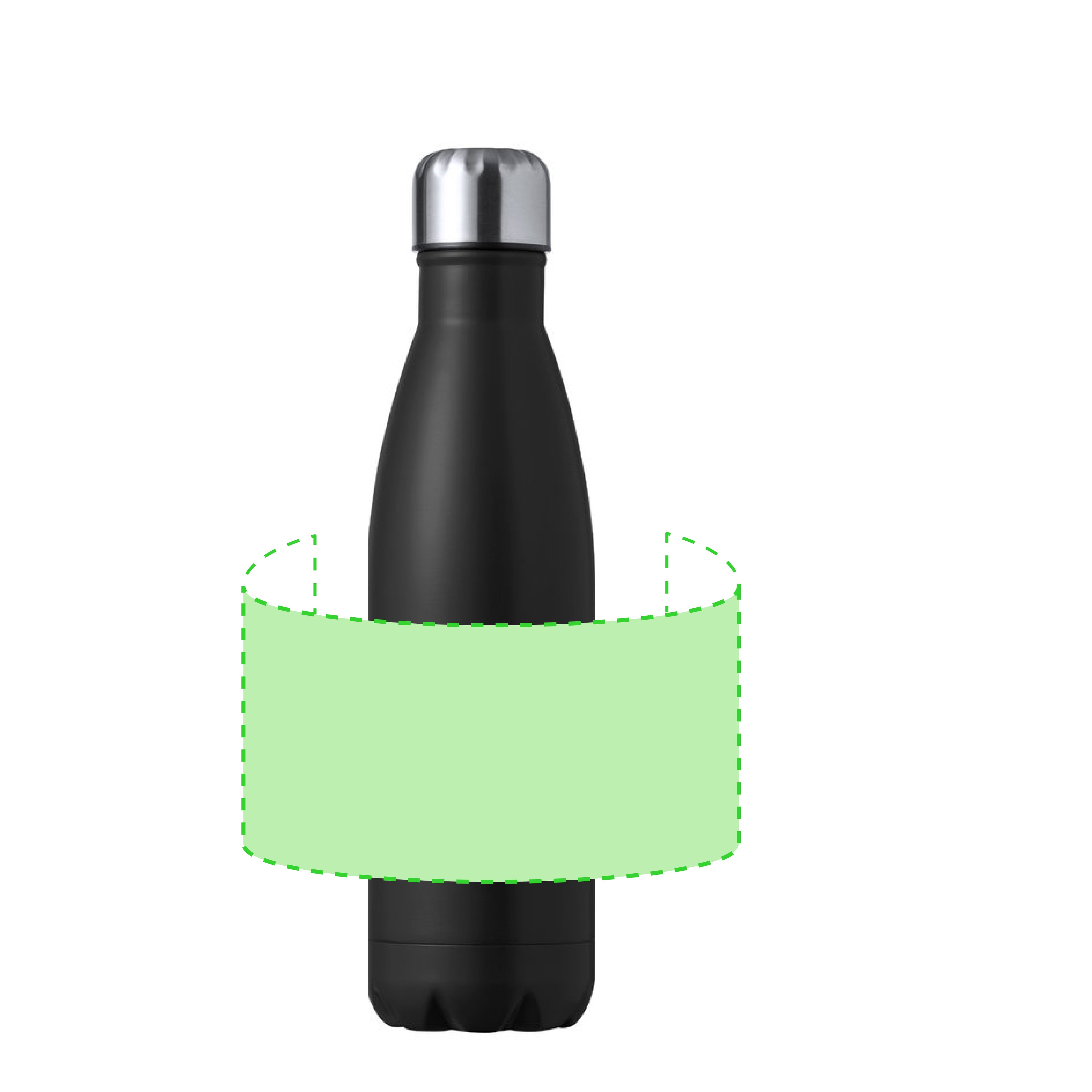 Geïsoleerde fles Liyar zwart 1 kleur