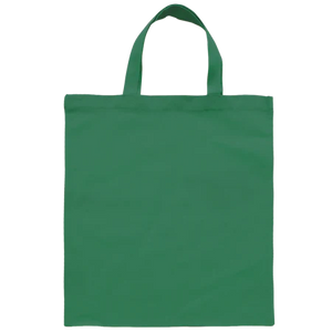 Katoenen tas gekleurd met korte hengsels donkergroen 1 kleur 5921