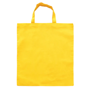 Katoenen tas gekleurd met korte hengsels lichtgroen 1 kleur 5925