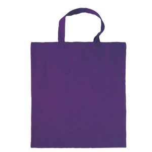 Katoenen tas gekleurd met korte hengsels geel 1 kleur 5923