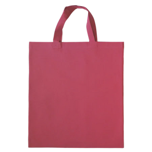 Katoenen tas gekleurd met korte hengsels geel 2 kleuren 5924