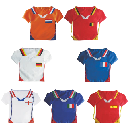 Nylon rugzak T-shirt diverse landen bedrukken
