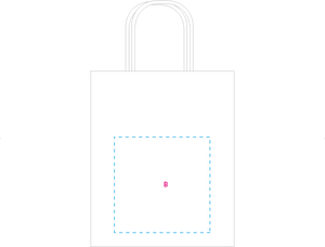 Papieren tas met hengsel ecru 1 kleur 9055